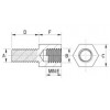 Spacer Sub-D metal [309-m] (309103140050)