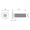 Flat head machine screw metal DIN 965 [341-m] (341040840952)