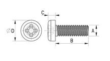 PEEK® pan head screw [180]